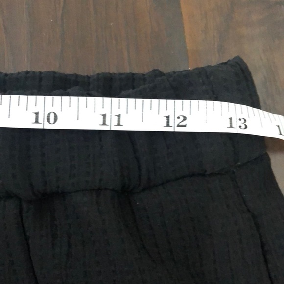 NWT Zara Black Front Slits Pants With Elastic Waistband - Picture 5 of 8